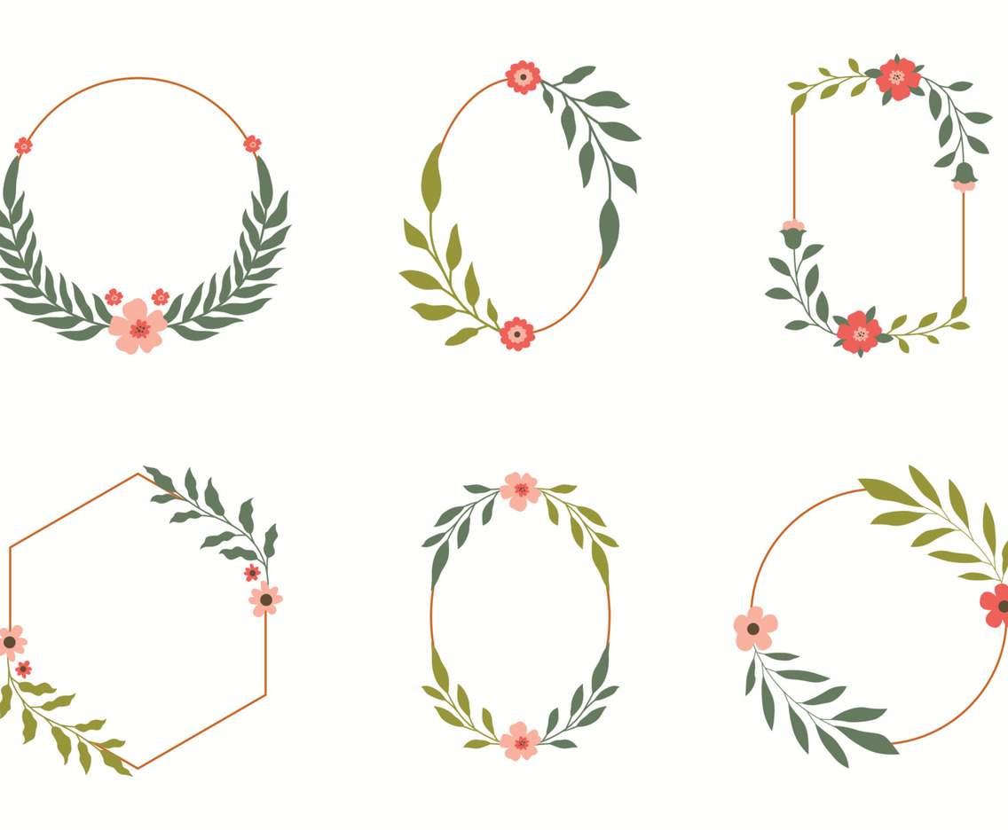 Flower Frame Vector Decoration