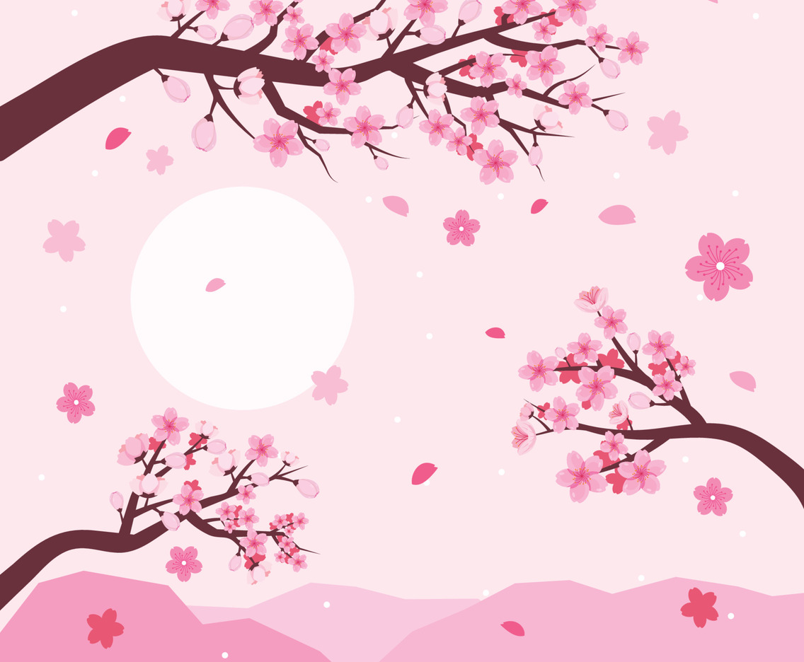Beautiful Cherry Blossoms Background