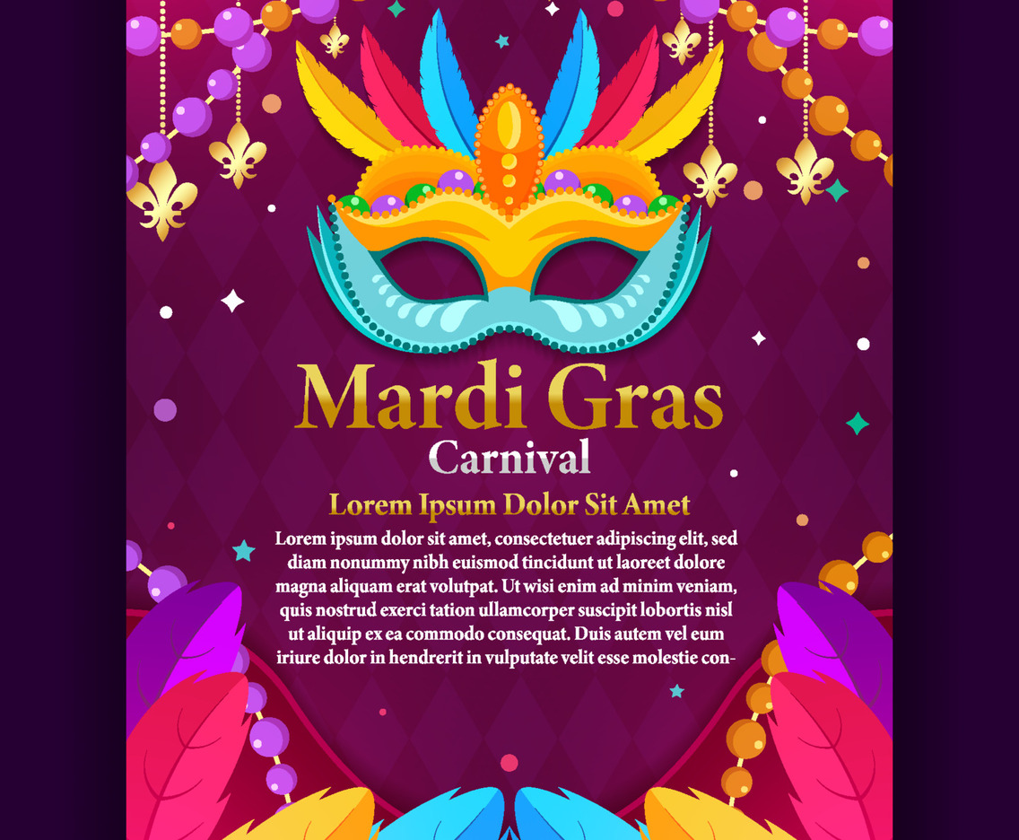 Mardigras Mask and Beads