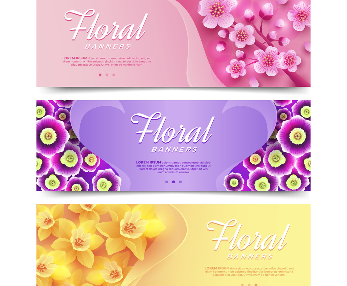 Floral Banner Collection