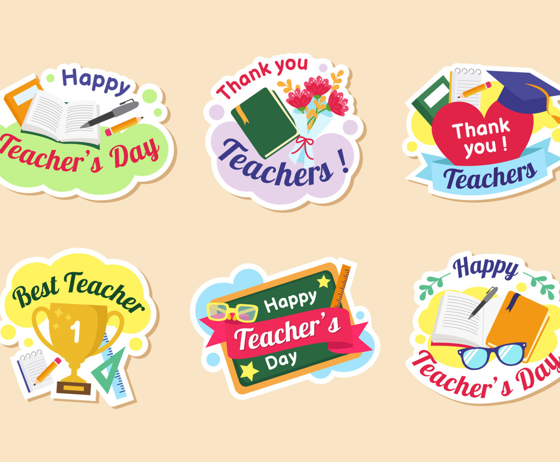 Cute Teacher Day Set