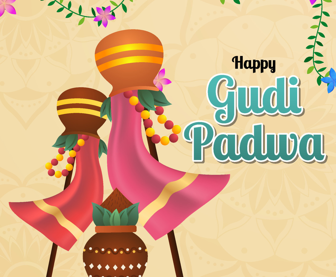 Gudi Padwa Background Concept