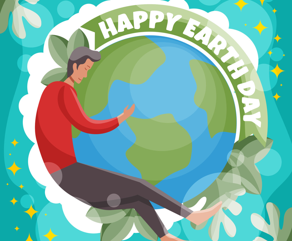 Man Hug Globe Background