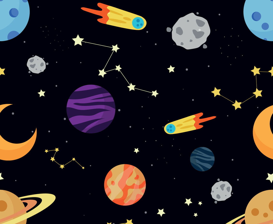 Celestial Bodies Seamless background