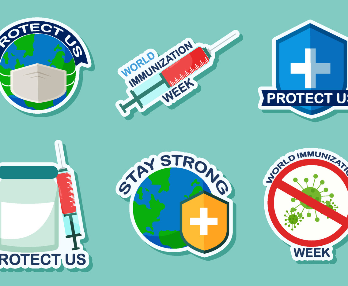 Happy World Immunization Sticker
