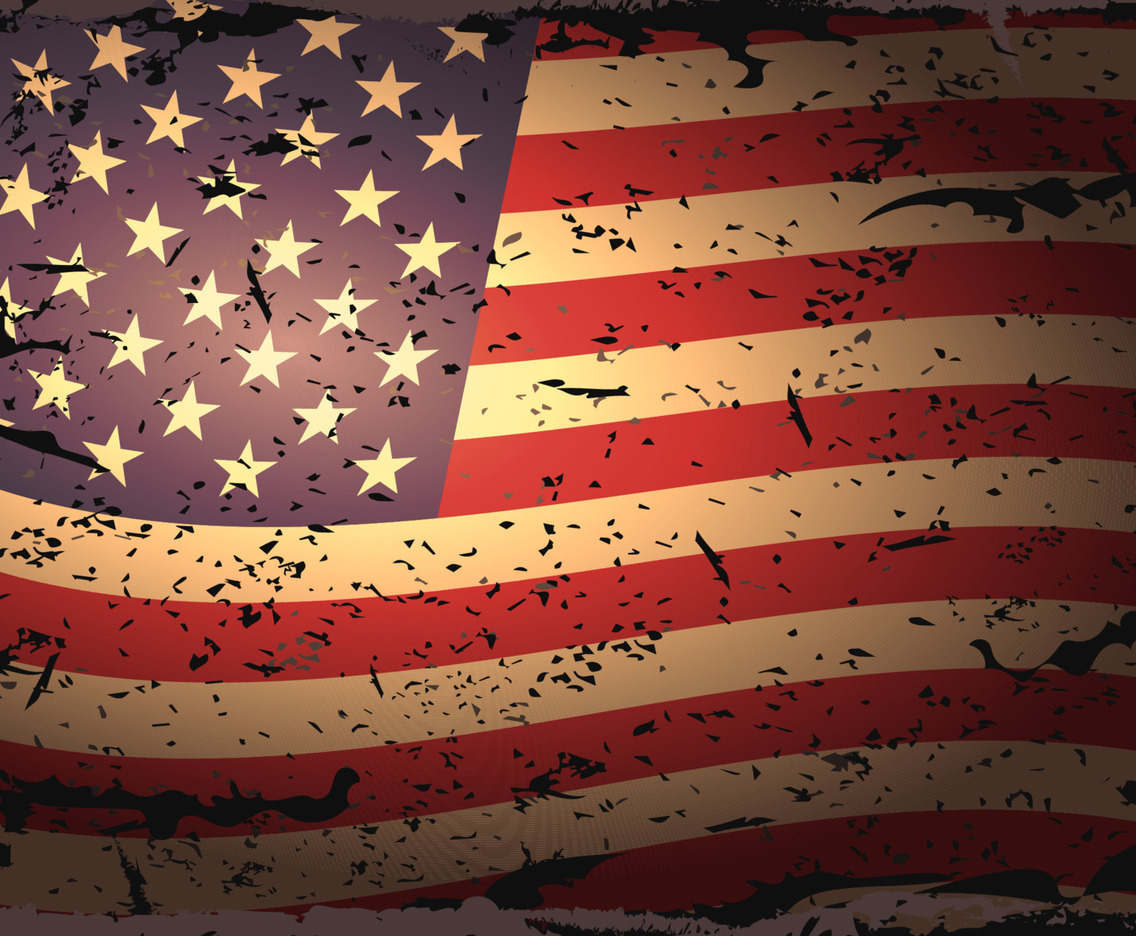Vinttage Style America Flag