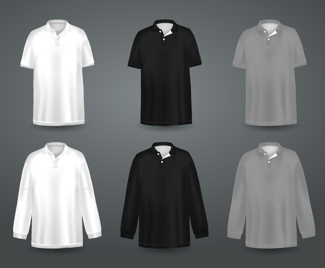Polo Mockup with Alternative Sleeve Length and Colors