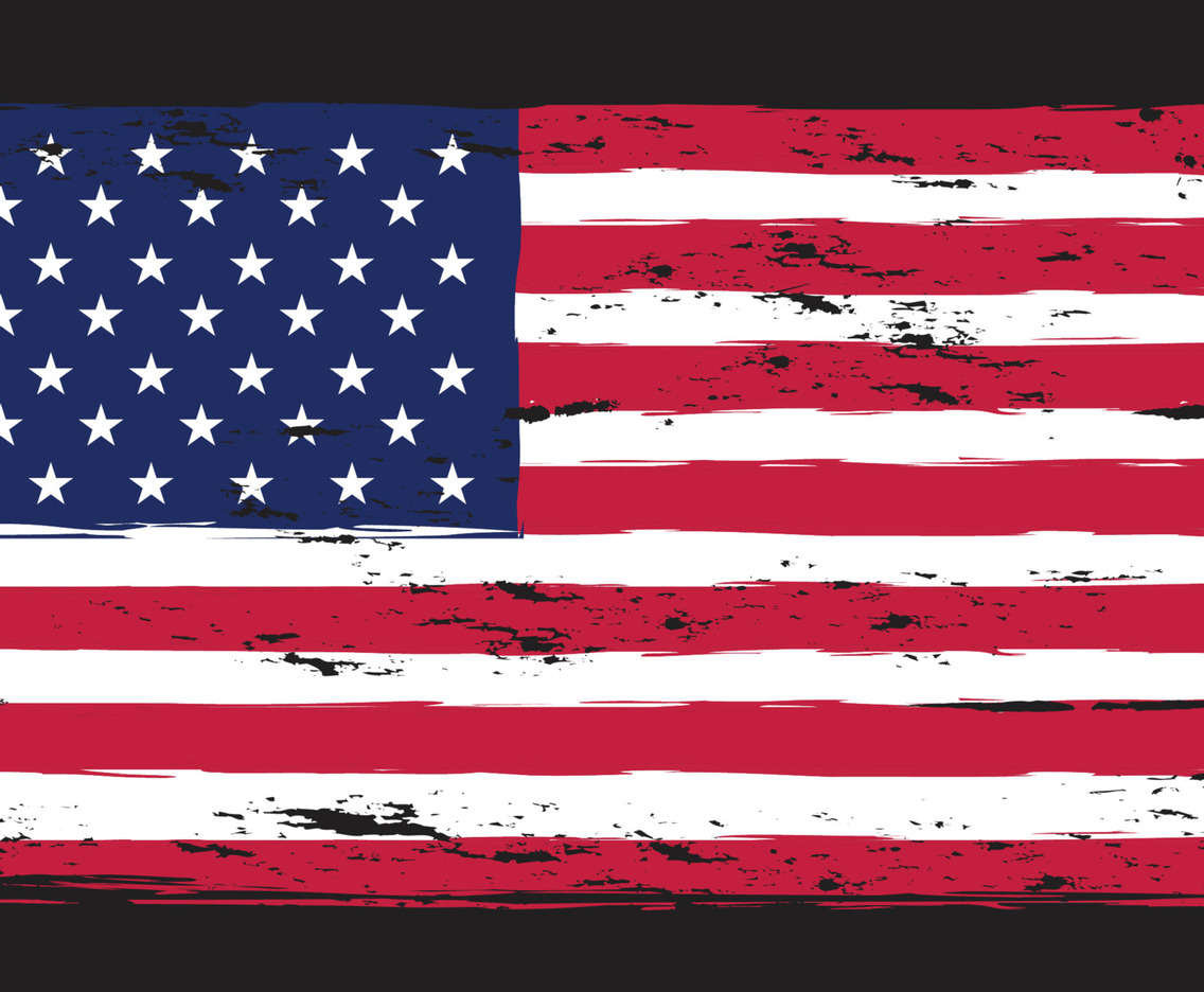 USA flag in grunge style