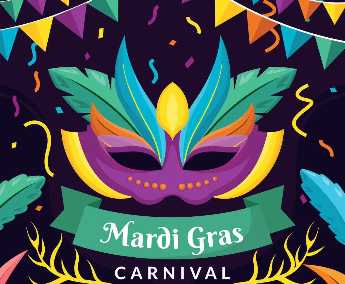 Mardi Gras Carnival Colorful Concept