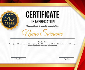 Geometric Certificate of Achievement Template | FreeVectors