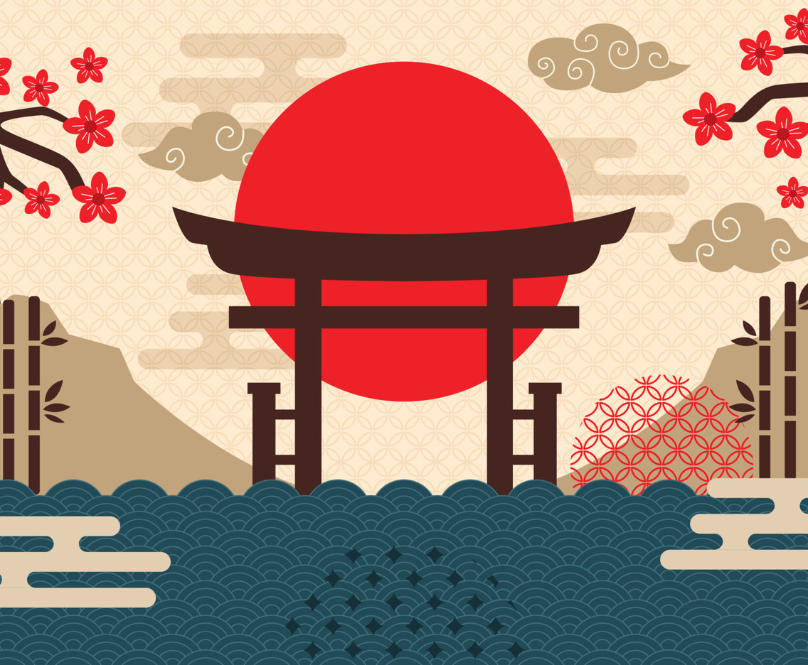 Japanese Style Element Background