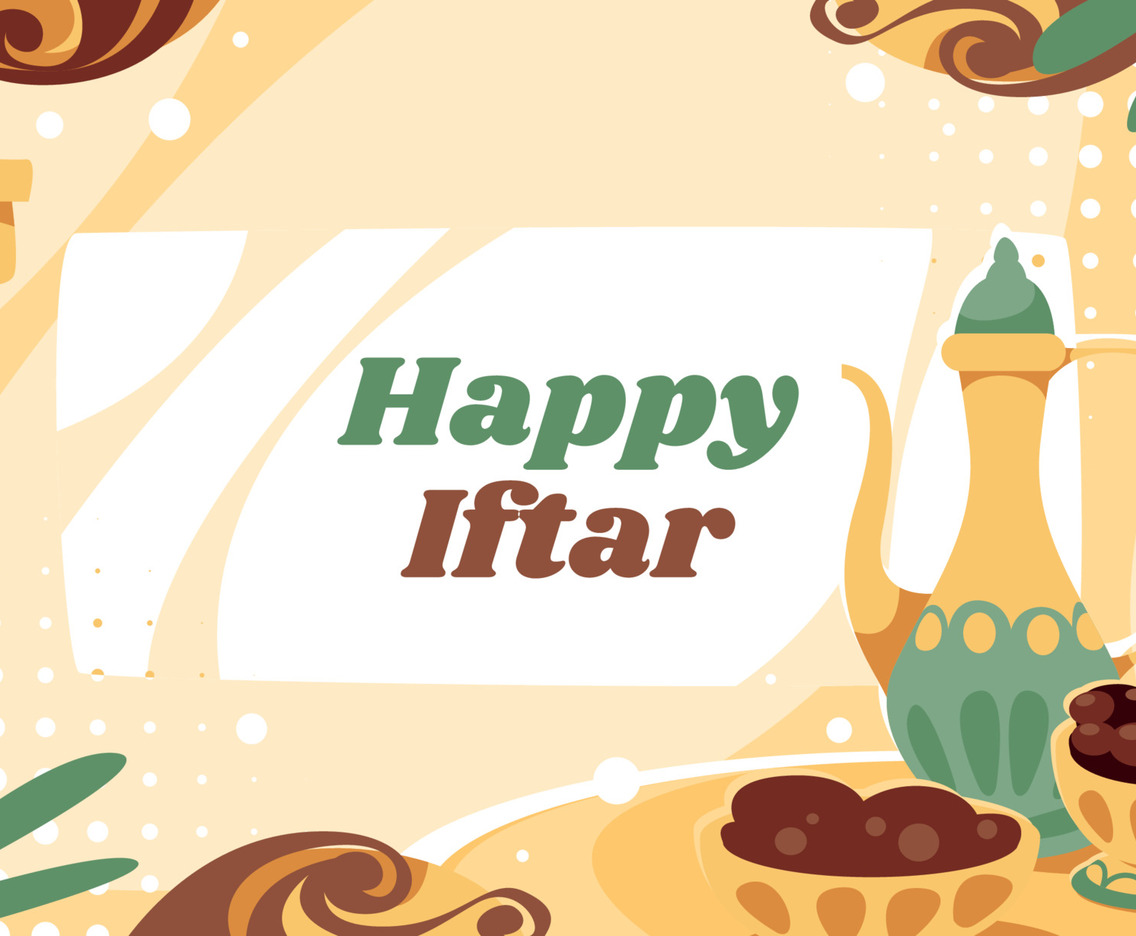 Ramadhan Iftar Background With Kurma And Arabic Food