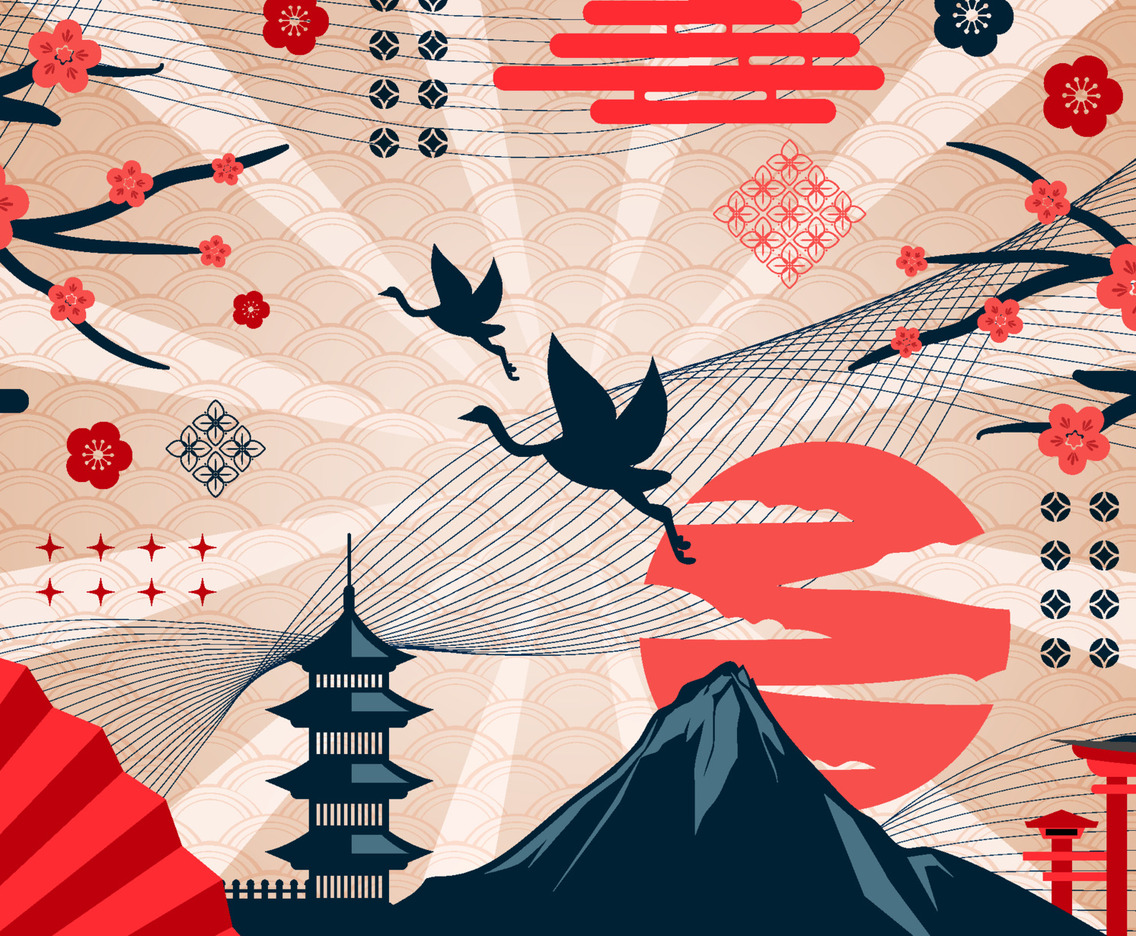 Japanese Style Element Background
