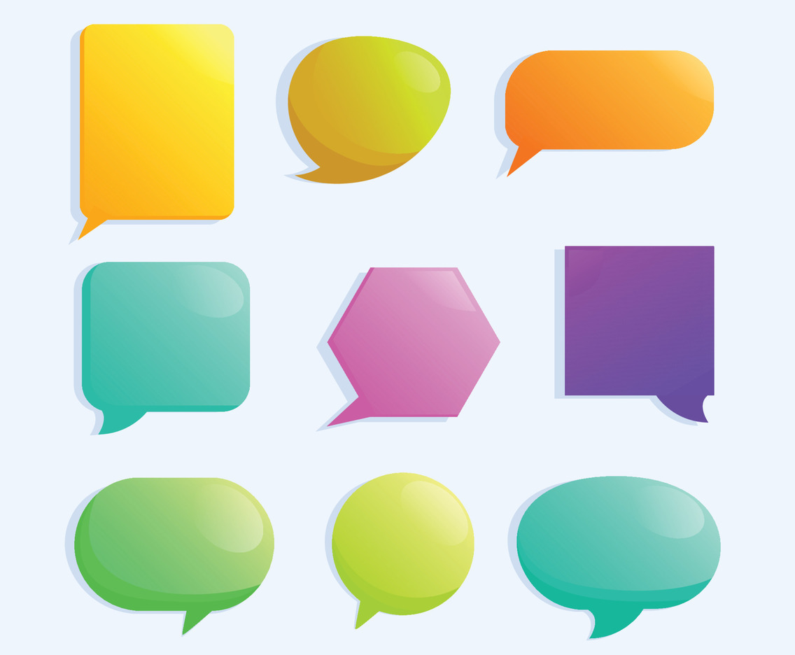 Gradient Chat Bubble Template