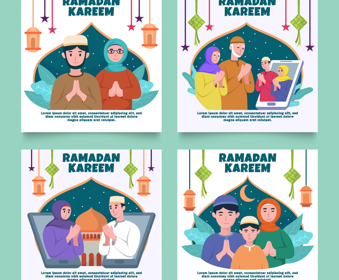 Ramadan Family Gathering Social Media Set