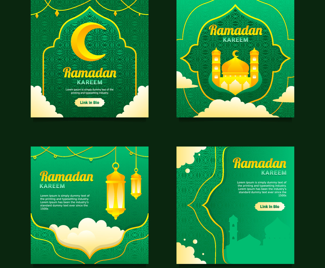 Ramadhan Social Media Template with Gradient Style