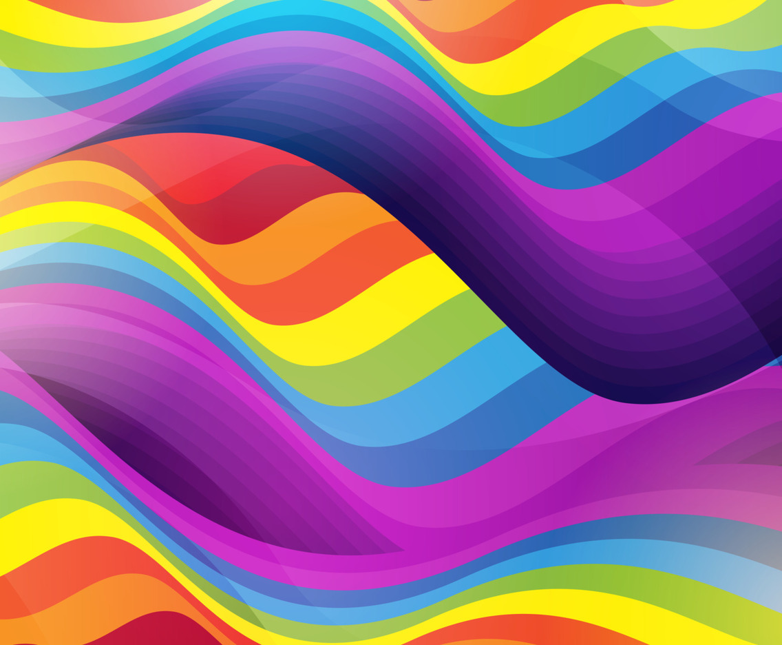 Colorful Rainbow Wave Background