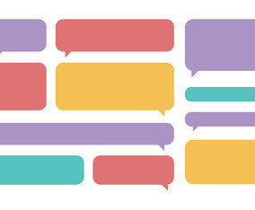 Simple Blue Gradient Mobile Bubble Chat Set | FreeVectors