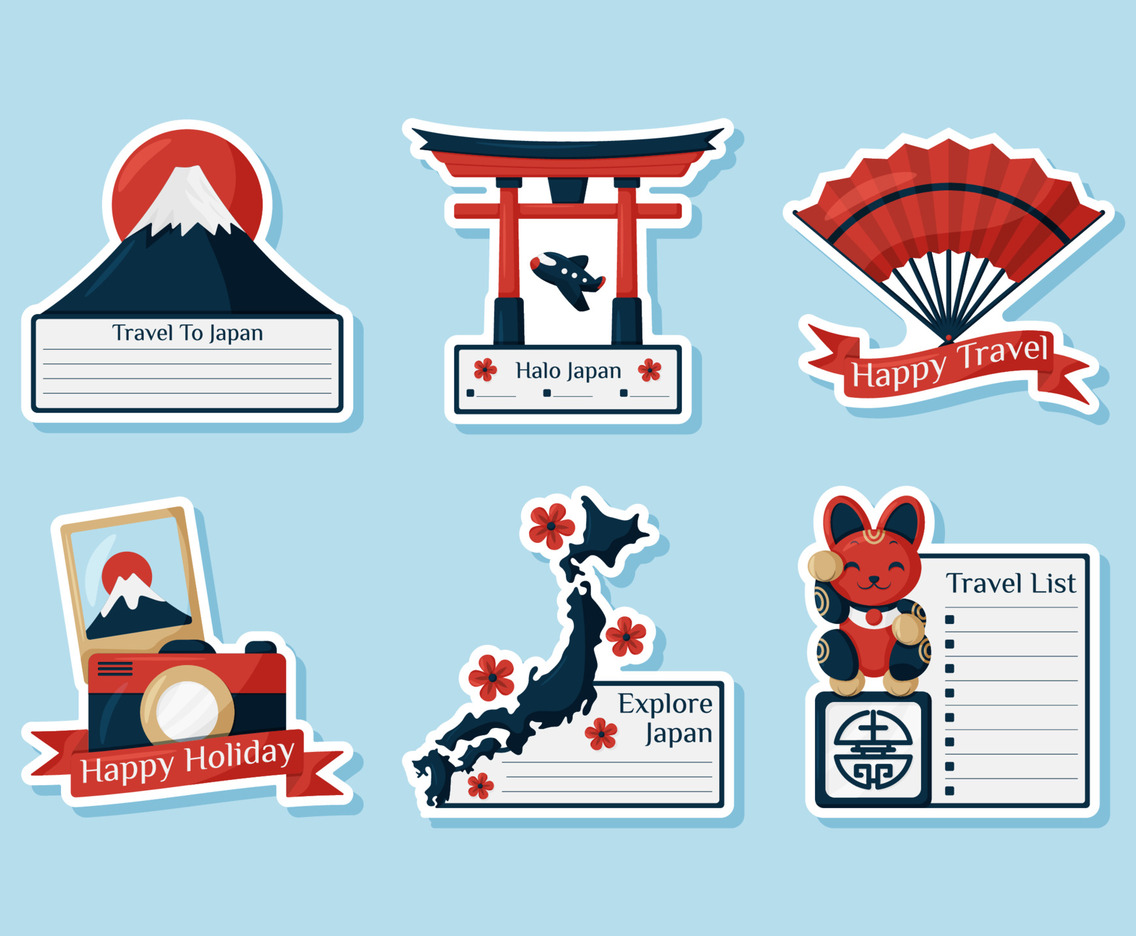 thumbnail image 2 of Japan National Flag + Rising Sun Flag Sticker 2 of 9