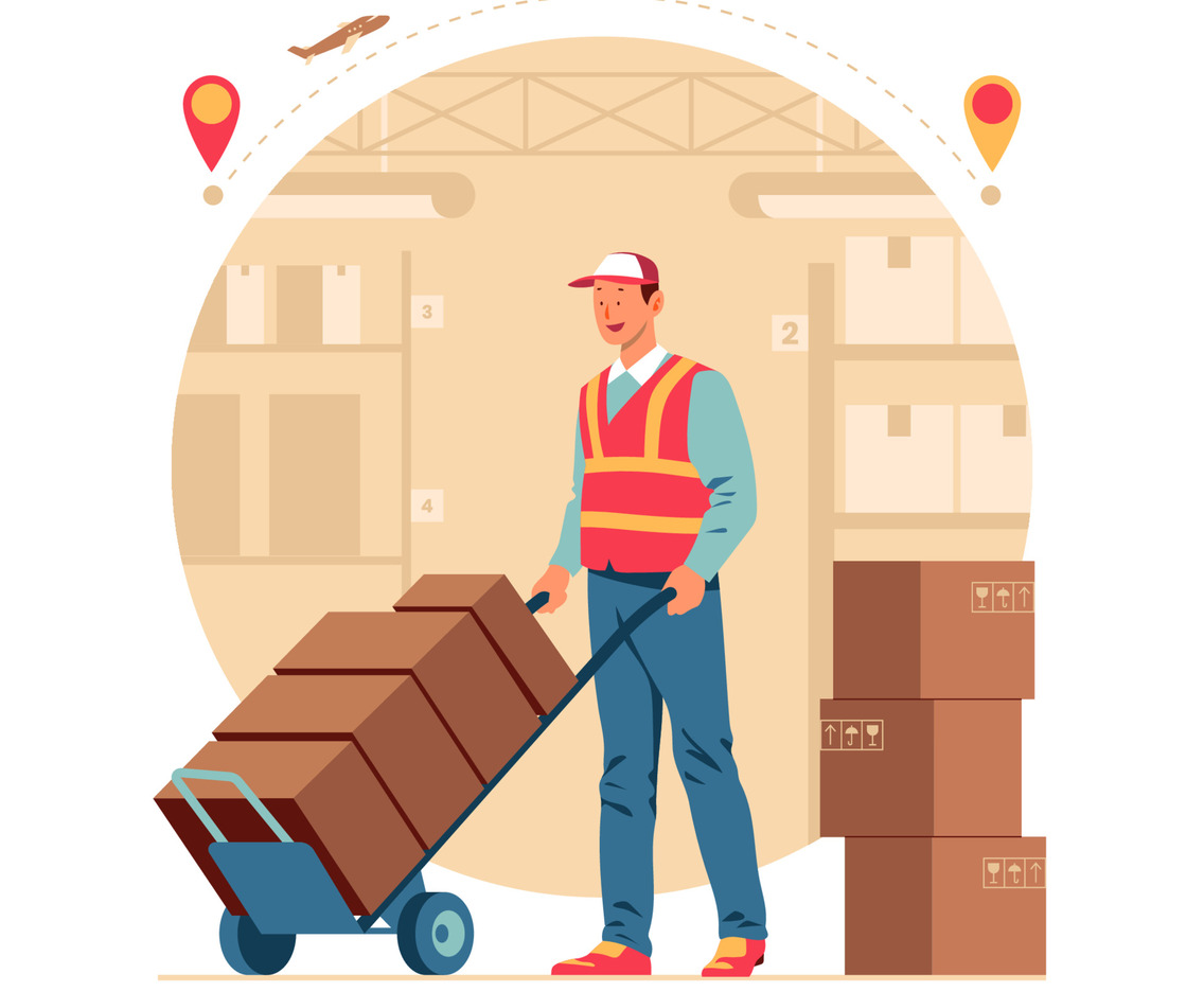 Logistic Company Courier Concept