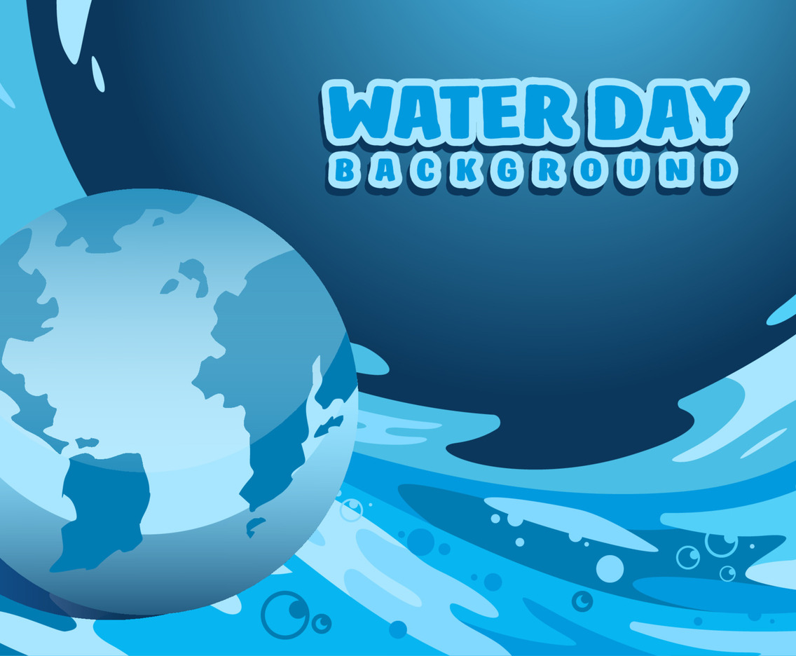 Water Day with Wave Template