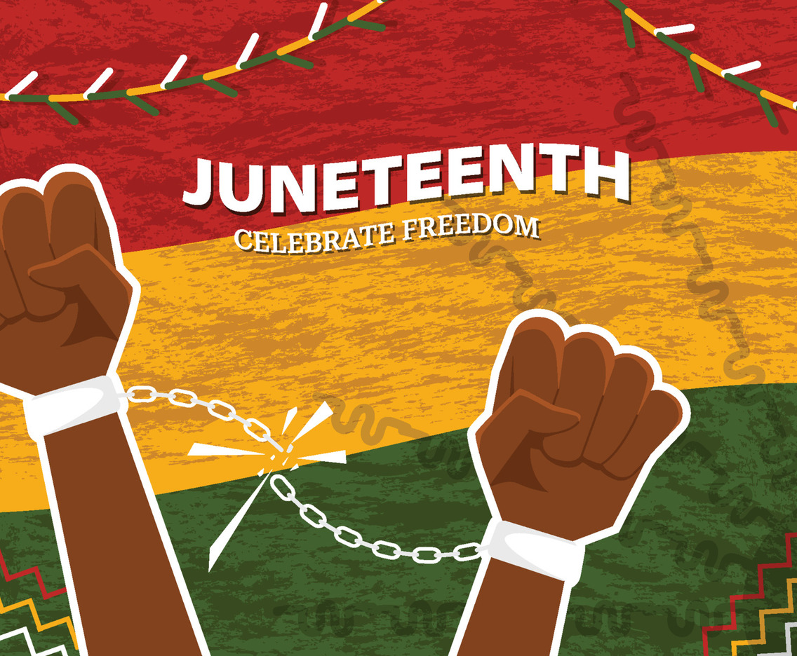 Juneteenth Celebration Background Concept