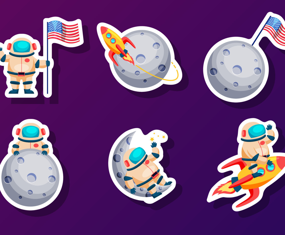 National Moon Day Astronaut and Moon