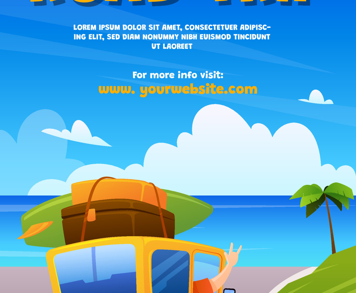 Summer Road Trip Poster Template