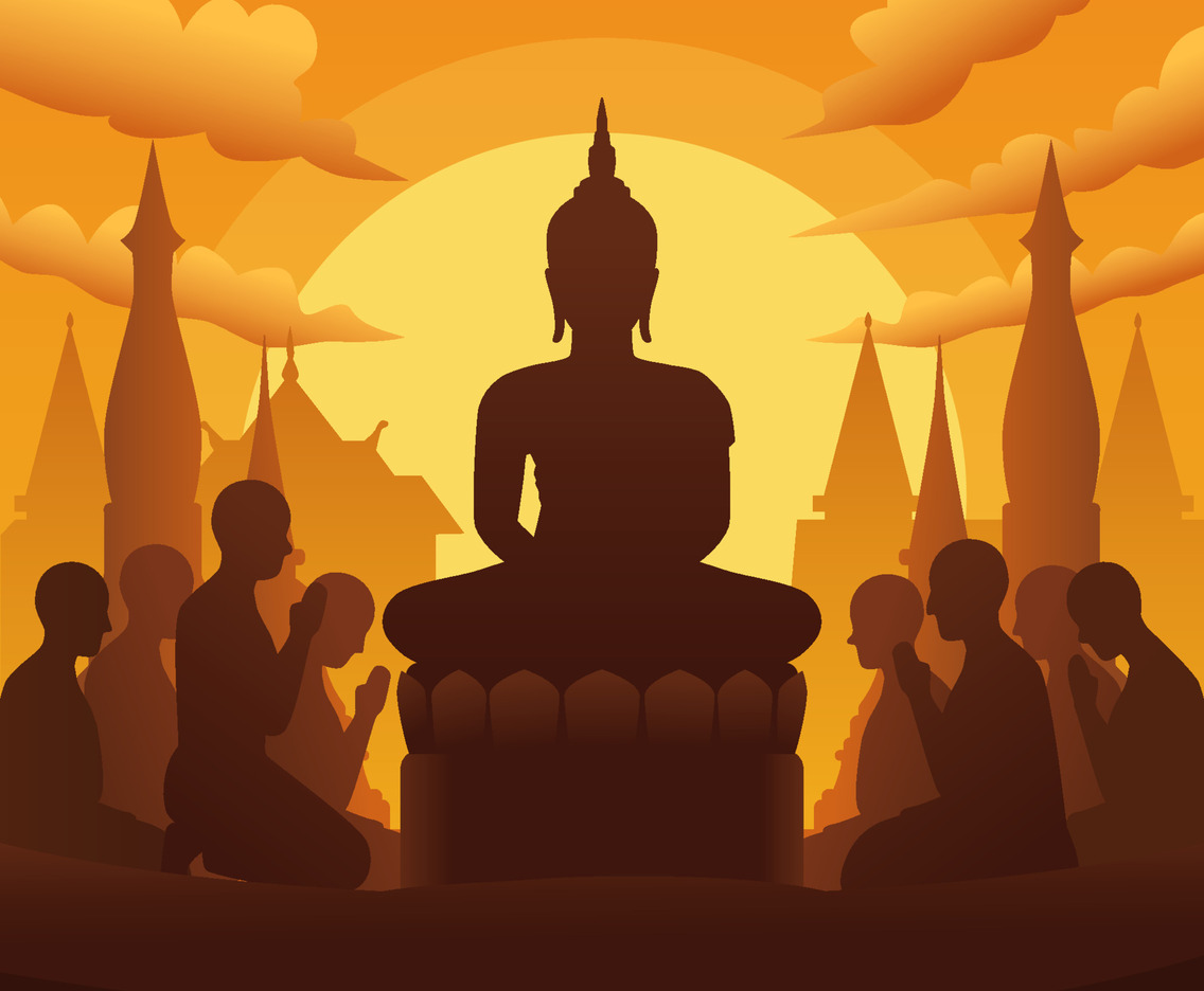 Asahna Bucha Day Background