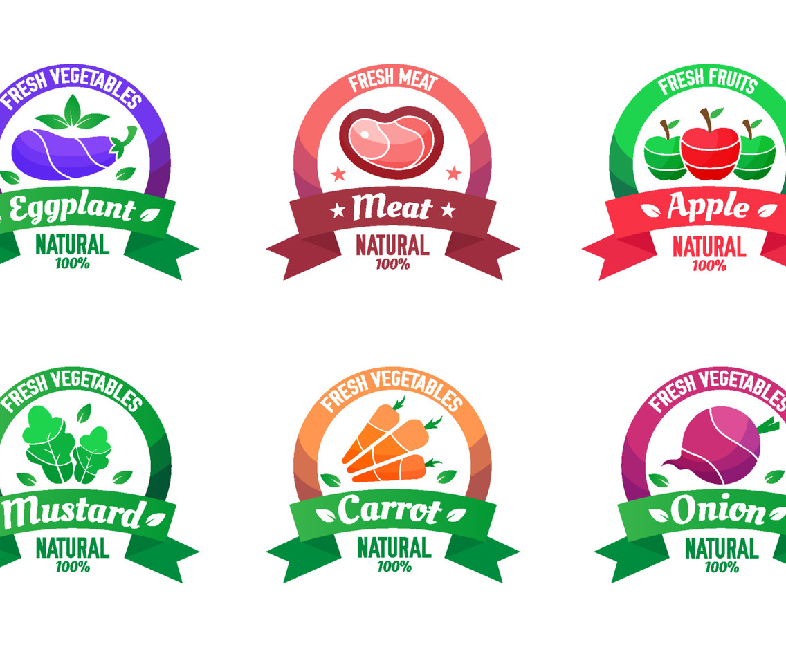 Fresh Groceries Logo Element