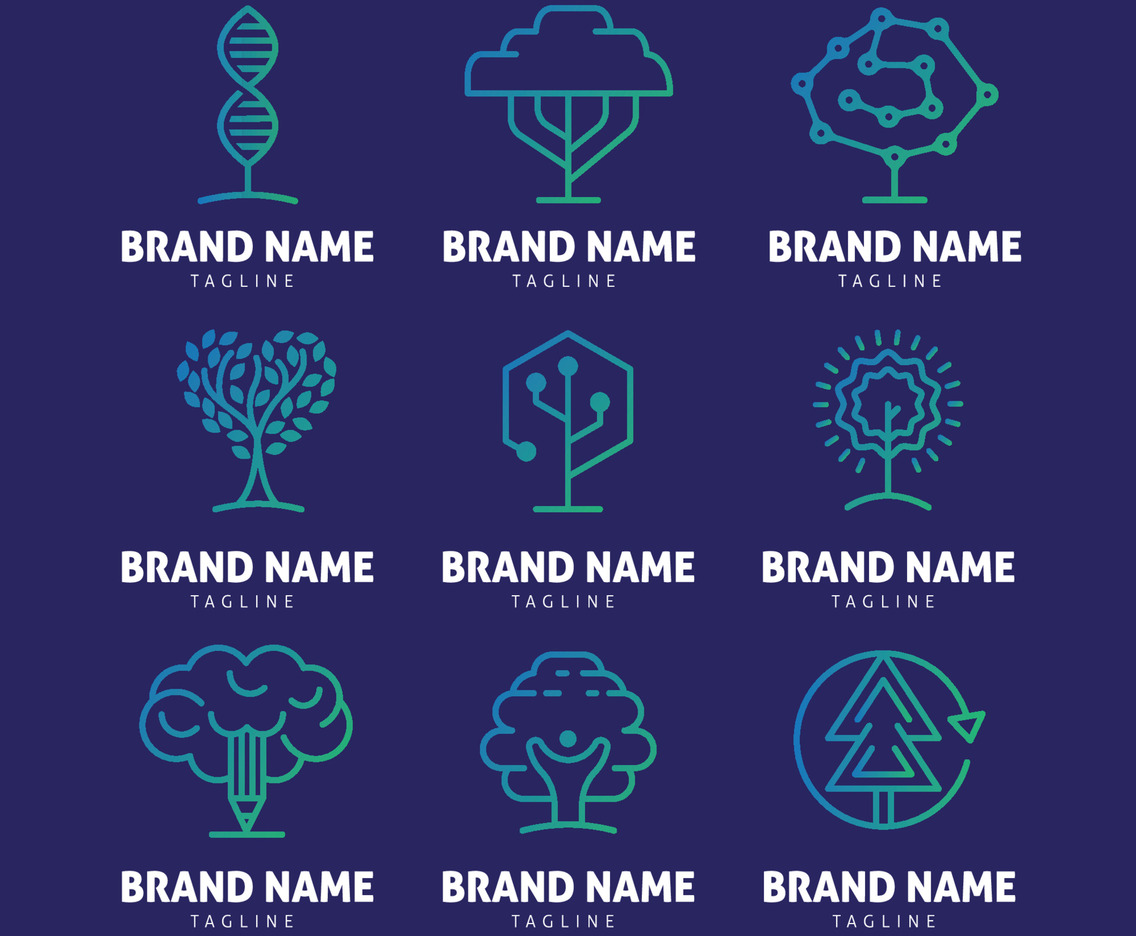 Various Modern Tree Logo Concept