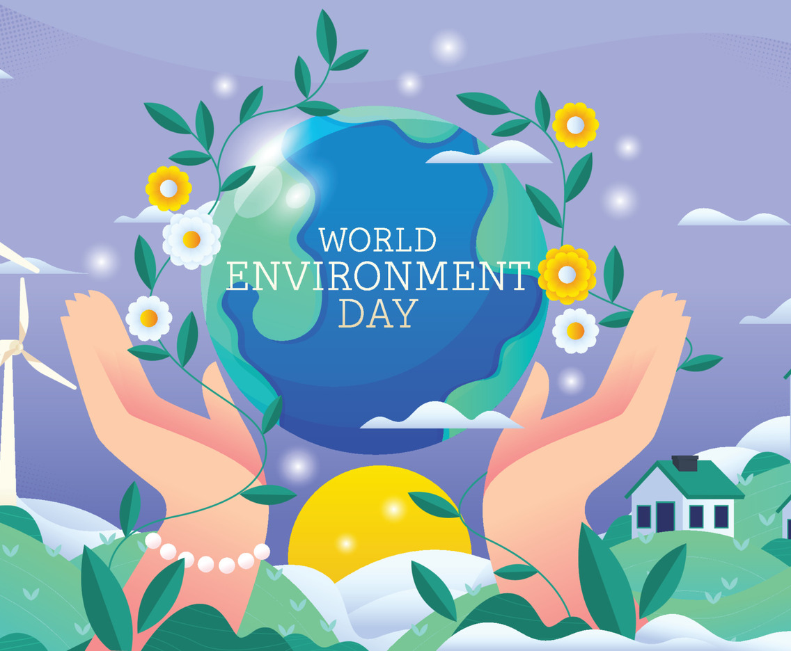 World Environment Day With Hand Of Mother Nature