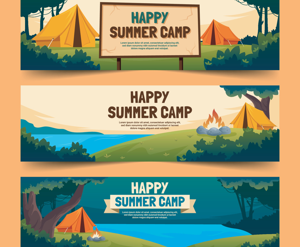 Summer Camp Banner Collection