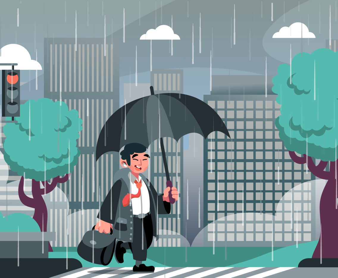 Back to Work with Rain