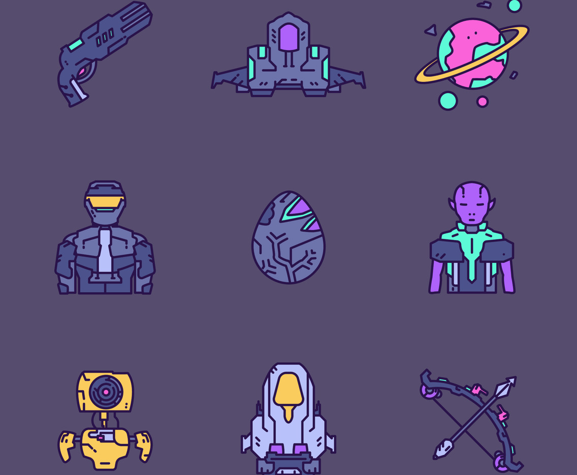 Sci-fi Science Fiction Icons