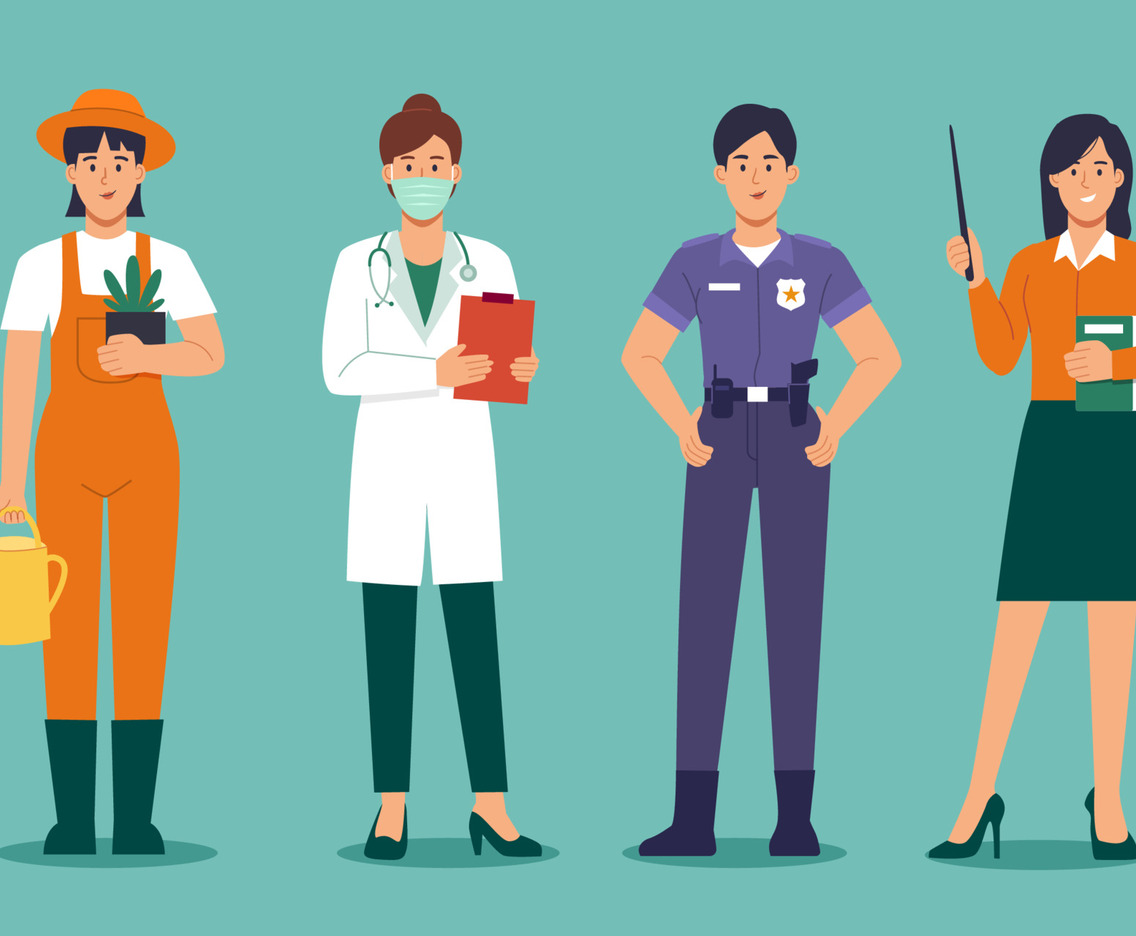 Women Character with Diverse Profession