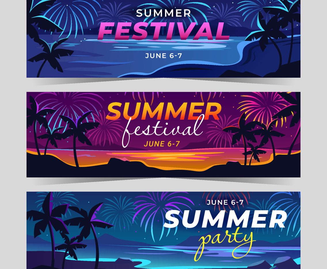 Summer Festival Banner Template