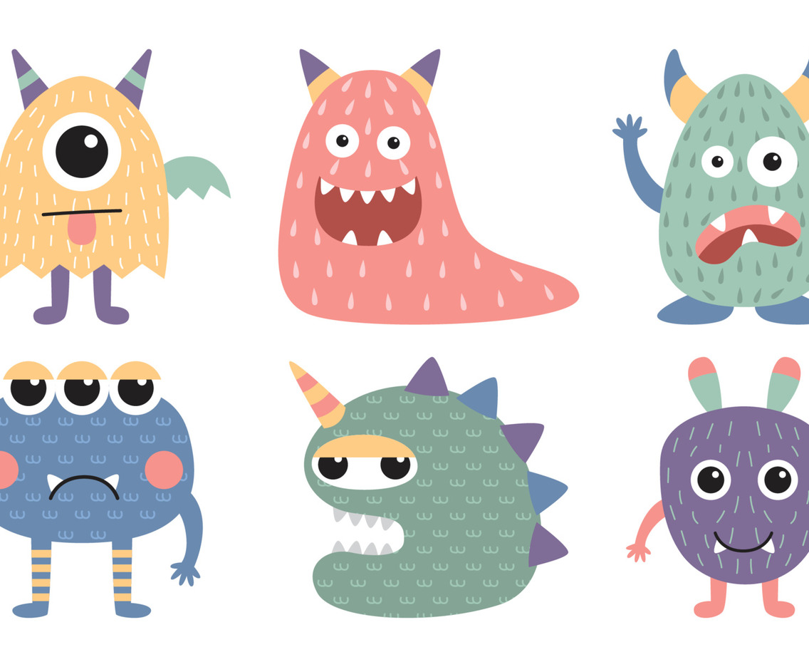 Cute Monster Character Set