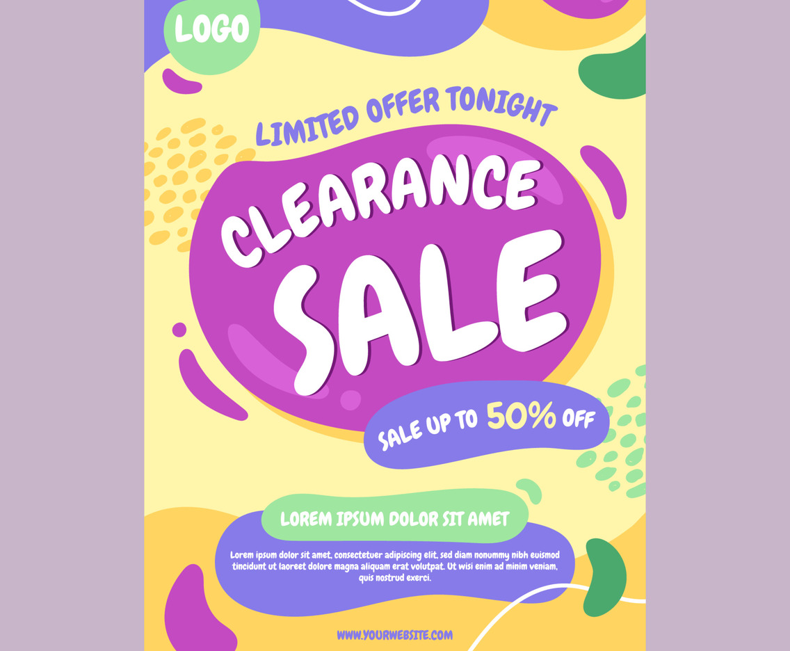 Hand Drawn Clearance Sale Poster