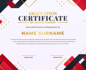Geometric Certificate of Achievement Template | FreeVectors