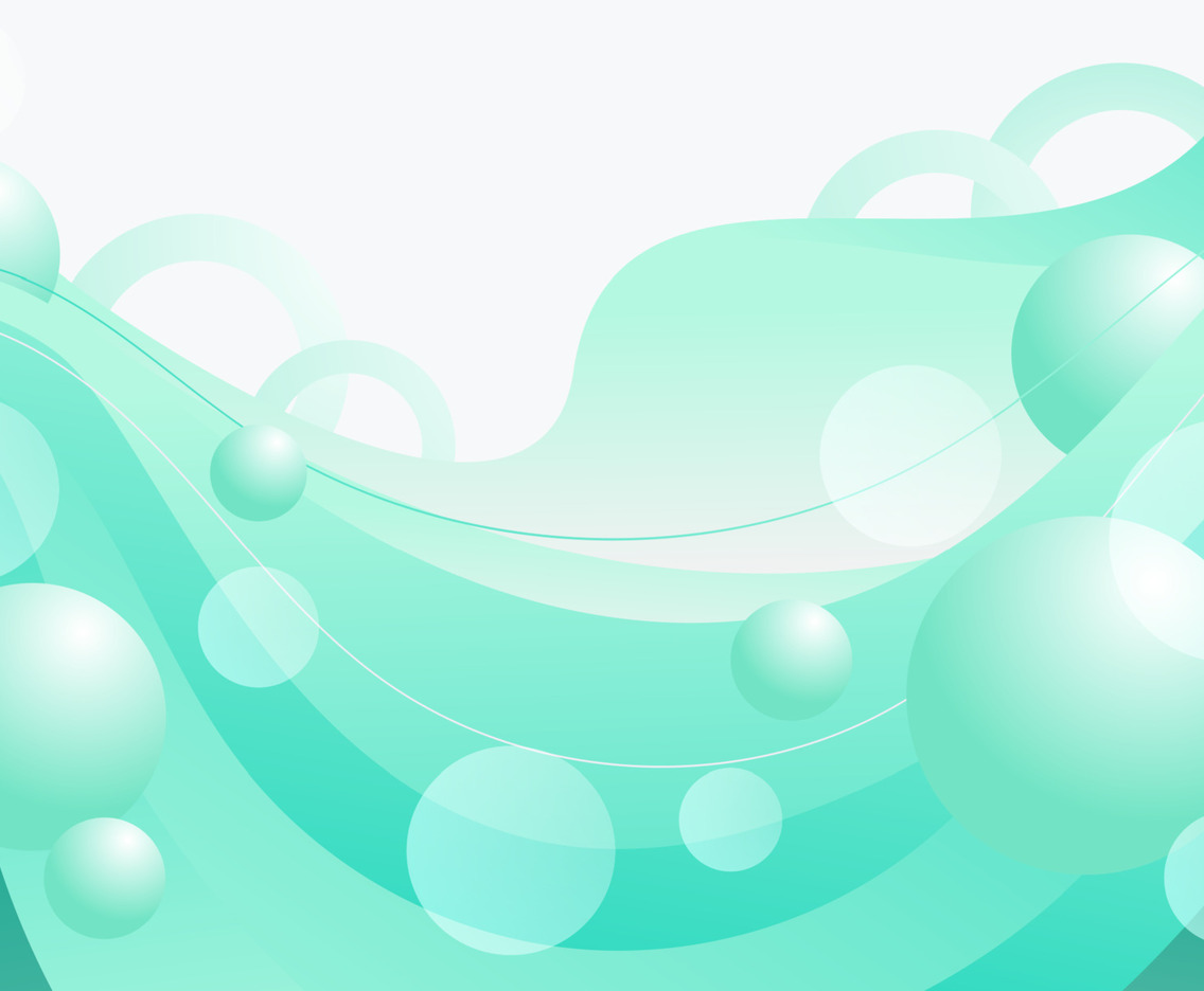 Bubble Flow Simple Mint Background
