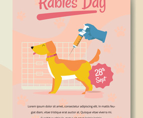 World Rabies Day Poster Template | FreeVectors