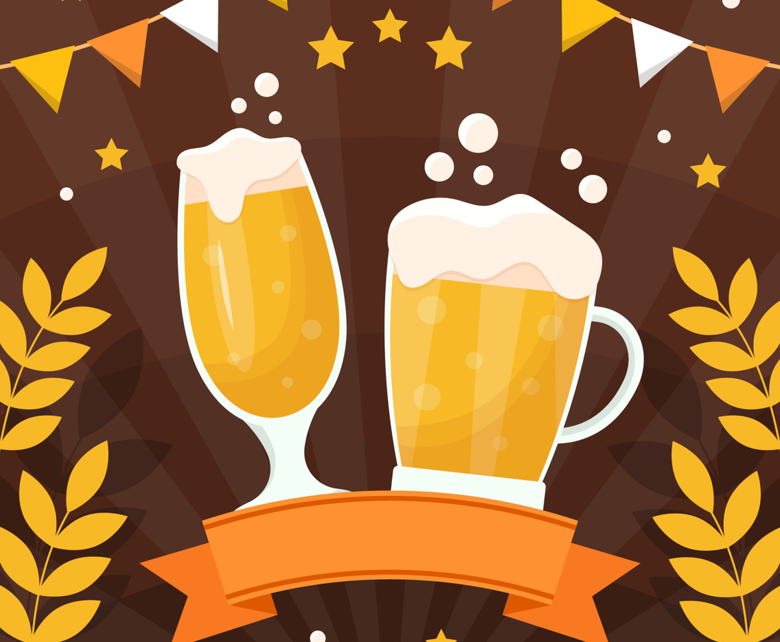 Beer Day Background Social Media Post