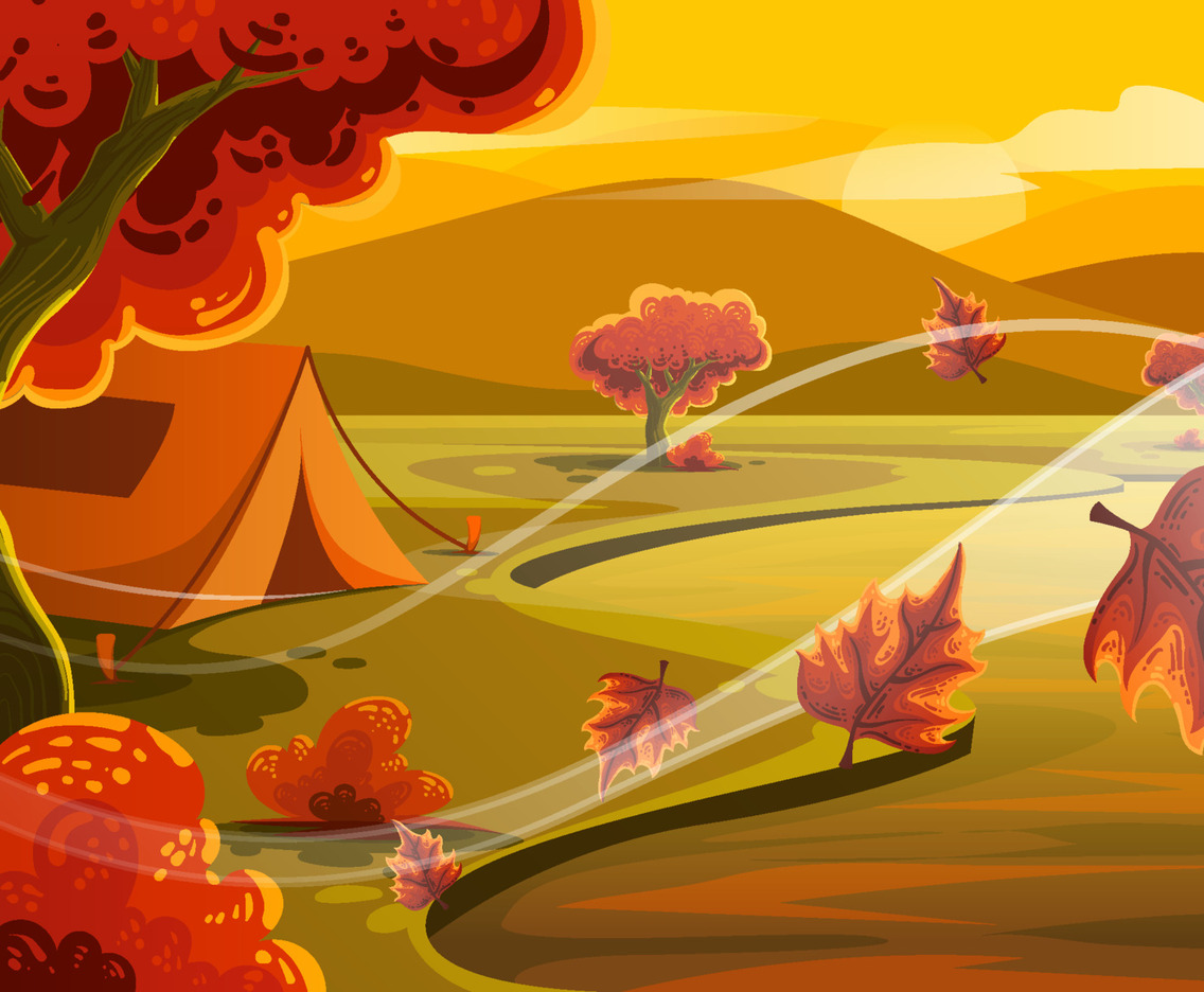 Autumn Camping Background