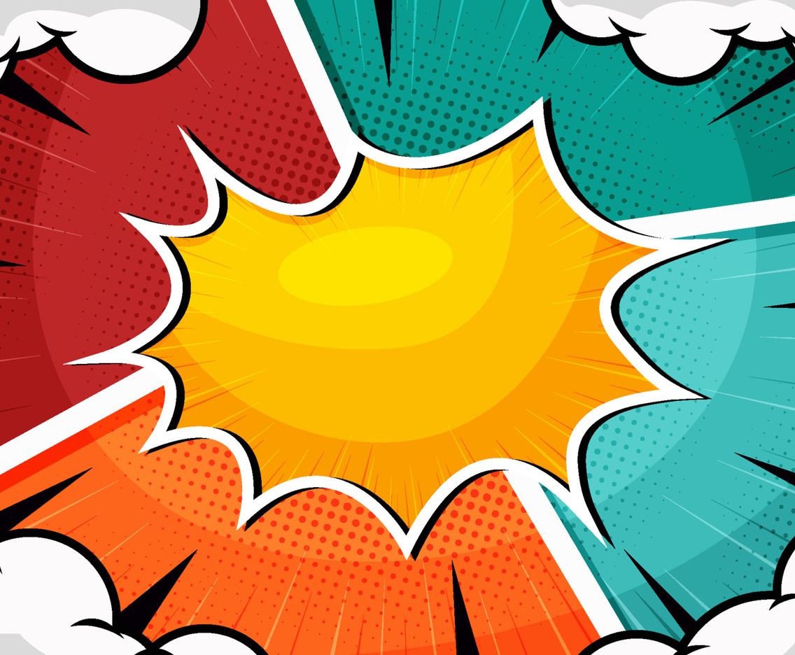 Pop Art Comic Colorful Background