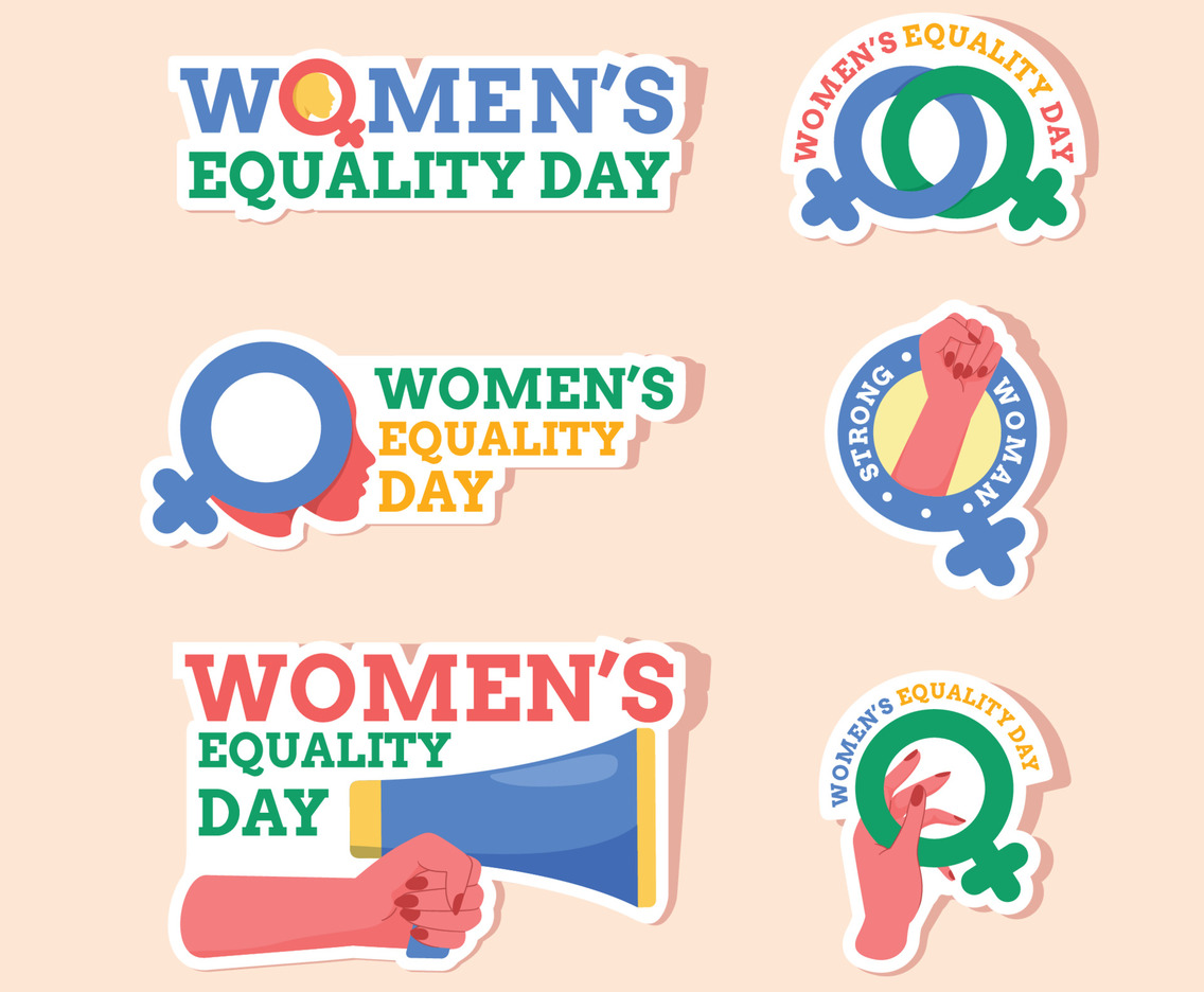 Women's Equality Day Stickers Set