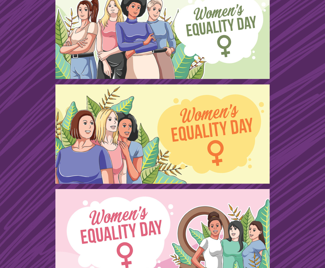 Event with the theme of Women Equality Day banner