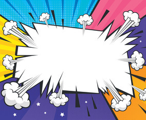 Pop Art Comic Doodle Colorful Speech Bubble Background