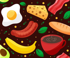 Simpl Pattern Food vector food pattern - 11698 Free Vectors to Download | FreeVectors