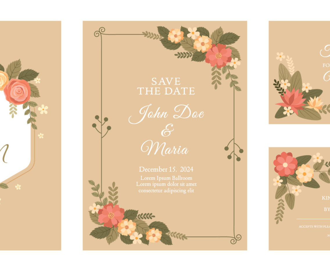 Wedding Design Set With Earthy Tone Concept